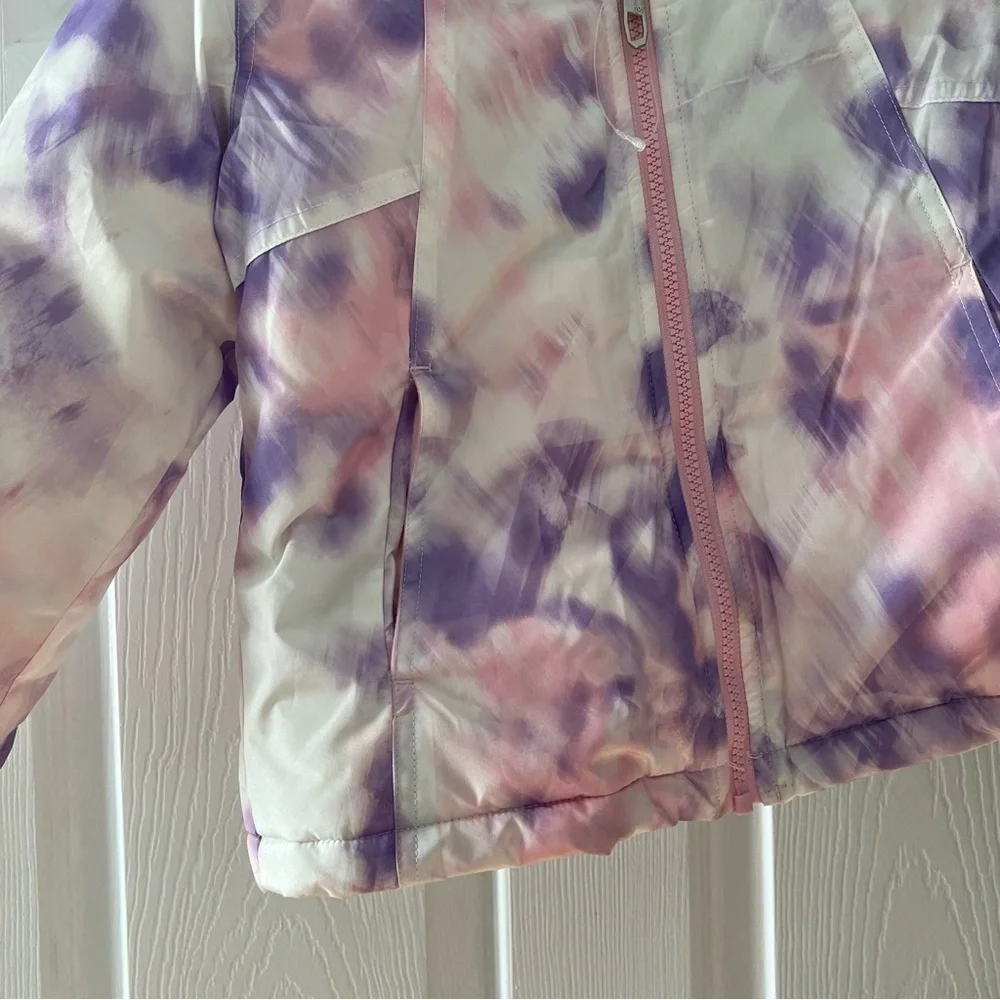 Spyder Kids Purple and Pink Tie-Dye Puffer Jacket